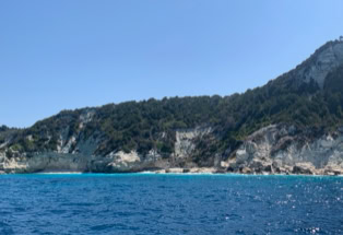 Die griechische Insel Antipaxos nahe Korfu und Paxos