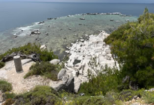 Marmorsteinbruch Thassos, über 2000 Jahre vor Christus