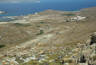 Delos. Griechische Insel mit antiken Stätten.