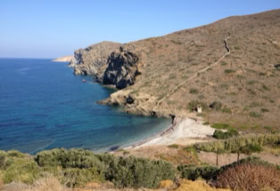einsamer Strand auf Amorgos