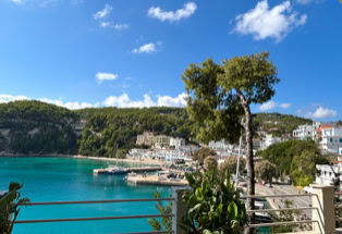 Blick auf Patitiri, Alonissos