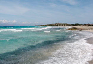 Chrissi, Strand. Griechische Insel für einen Tagesausflug von Kreta.
