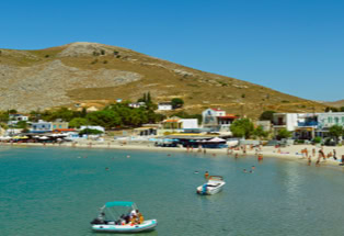 Pserimos, Badestrand
