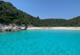 Die griechische Insel Antipaxos nahe Korfu und Paxos