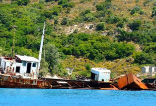 Peristera, Schiffswrack