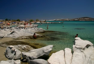 Strandszene auf Paros